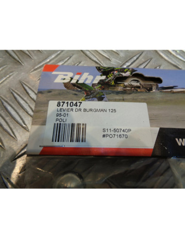 levier frein avant poignee droit alu poli scooter suzuki 125 burgman bihr S11-50