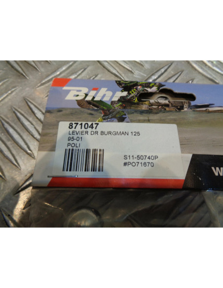 levier frein avant poignee droit alu poli scooter suzuki 125 burgman bihr S11-50