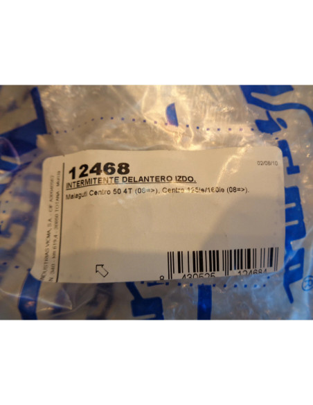 clignotant avant gauche scooter malaguti 50 125 centro v parts 12468 bihr