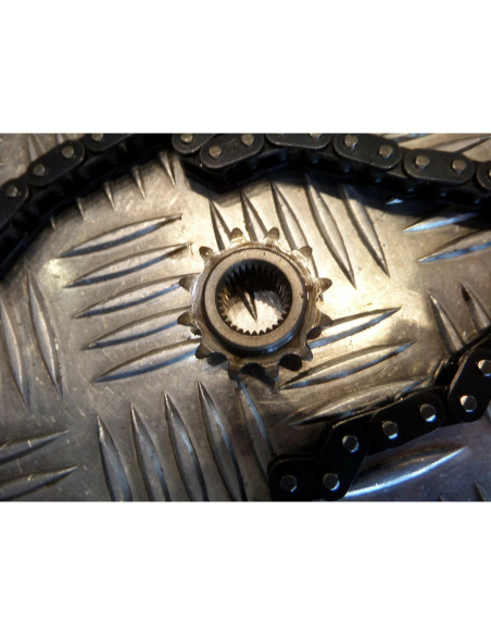 pignon demarreur + chaine moto Kawasaki en 500 Indiana en500a