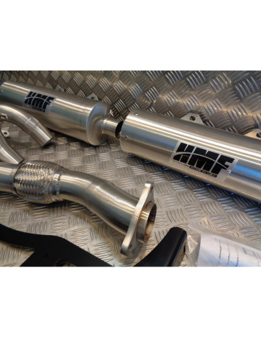 ligne pot echappement double silencieux hmf inox ssv buggy can am 900 maverick 5