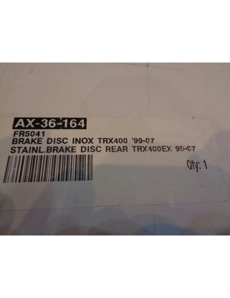 disque de frein arriere wave frixxion inox atv quad honda trx 400 ex AX-36-164 b