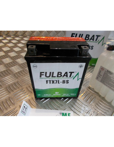 batterie 12v - 6Ah fulbat ytx7l-bs (Lg114xL71xH131) moto scooter quad buggy atv