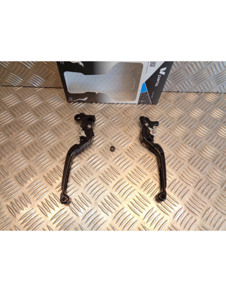 jeu levier frein embrayage poignee noir v parts repliable alu taille masse moto