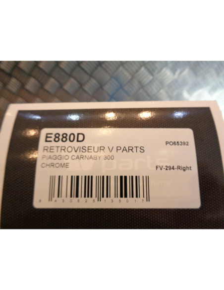 retroviseur droit v parts chrome diam 10 mm scooter piaggio 300 carnaby cruiser