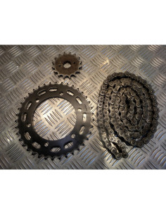 kit chaine pignon couronne moto kawasaki zr 550 zephyr zr550b 91 - 98 2