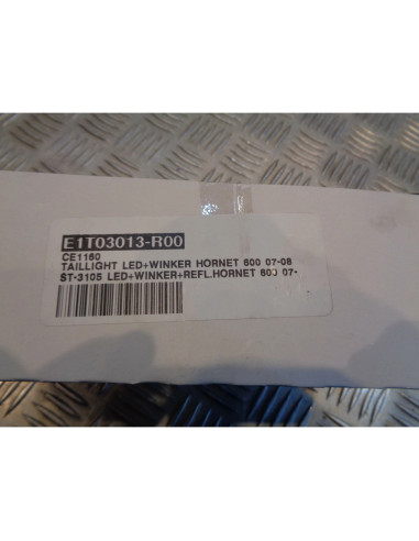 feu arriere clignotant integre led moto honda cb 600 f hornet pc41 2007 - 2010 E