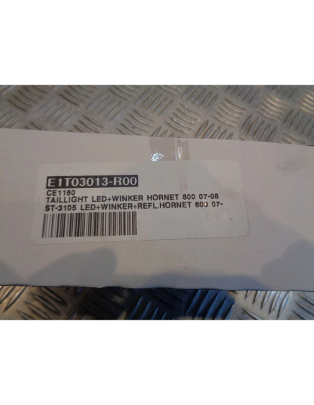 feu arriere clignotant integre led moto honda cb 600 f hornet pc41 2007 - 2010 E