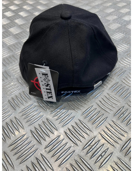 casquette baseball fostex black logo coton taille reglable neuf