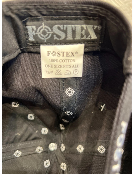 casquette baseball fostex black logo coton taille reglable neuf