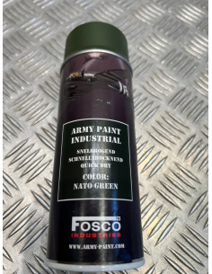 Bombe de peinture militaire 400 ml couleur nato green vert otan fosco industries