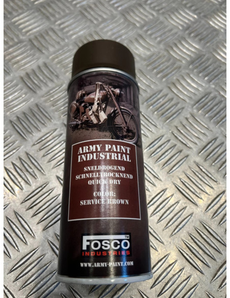 Bombe de peinture militaire 400 ml couleur service brown marron fosco industries