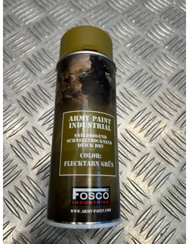 Bombe de peinture militaire 400 ml couleur flecktarn grun vert camouflage fosco