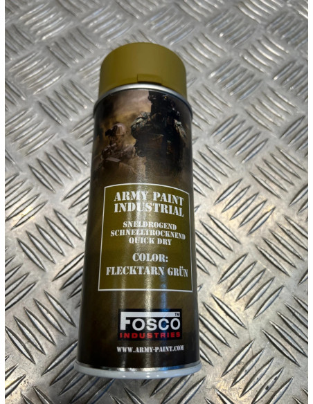 Bombe de peinture militaire 400 ml couleur flecktarn grun vert camouflage fosco