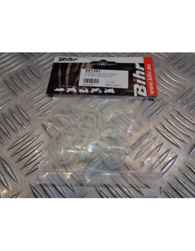 sachet 10 x passe fils noeud plastique blanc transparent diam 15mm fixation fais