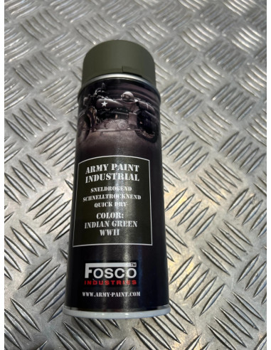 Bombe de peinture militaire 400 ml couleur indian green ww2 fosco industries