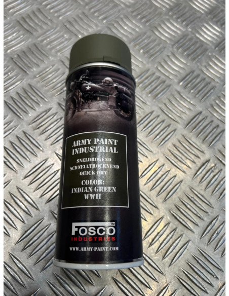 Bombe de peinture militaire 400 ml couleur indian green ww2 fosco industries