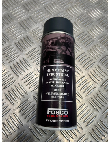 Bombe peinture militaire 400 ml couleur wh panzergrau ral 7016 gris anthracite