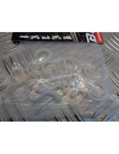 sachet 10 x passe fils noeud plastique blanc transparent diam 15mm fixation fais