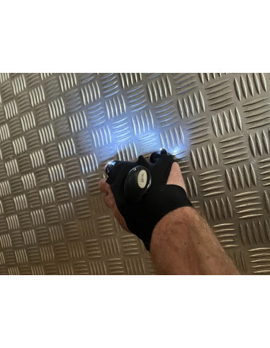 gant a 2 lampes leds lumineux lumière avec taille ajustable a chaque mains