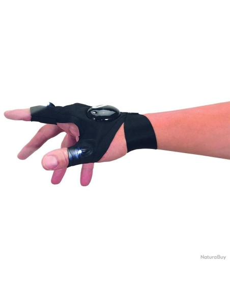 gant a 2 lampes leds lumineux lumière avec taille ajustable a chaque mains