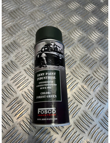 Bombe peinture militaire 400 ml couleur forest green vert foret fosco industries
