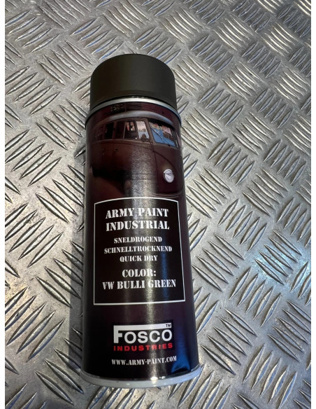 Bombe de peinture militaire 400 ml couleur vw bulli green fosco industries