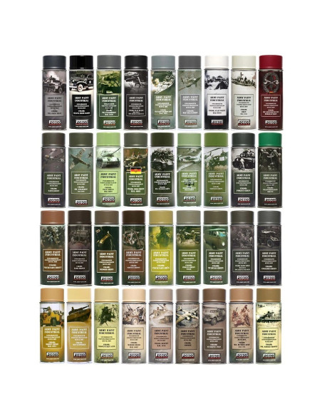 Bombe de peinture militaire 400 ml couleur vw bulli green fosco industries