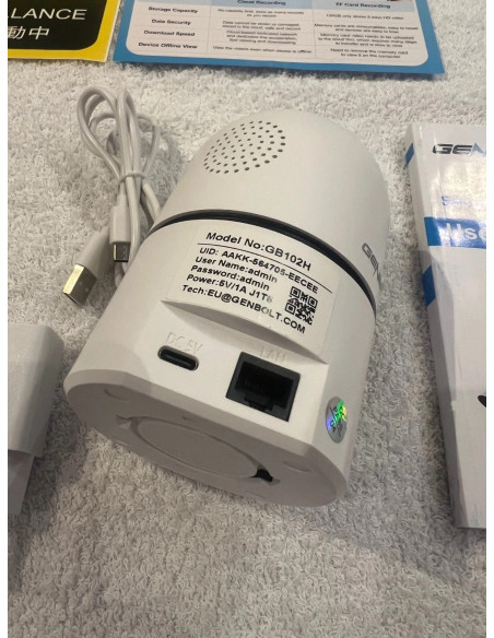 camera surveillance securite wifi Interieure genbolt gb102h cctv ip domestique