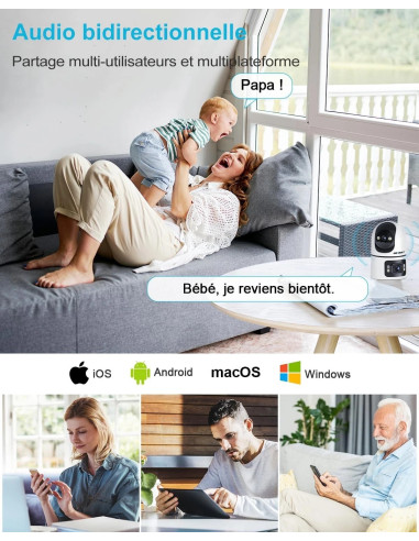 camera surveillance securite wifi Interieure genbolt gb102h cctv ip domestique