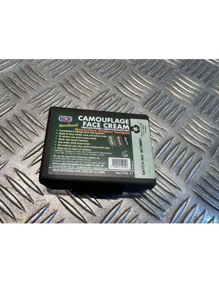 boite compacte 3 creme maquillage camo woodland bcb camouflage