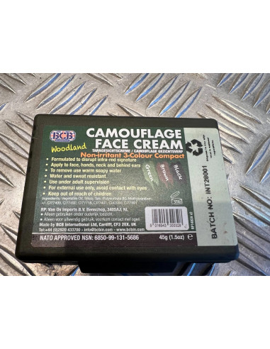 boite compacte 3 creme maquillage camo woodland bcb camouflage