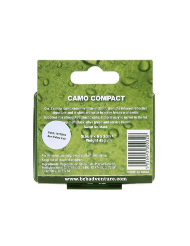 boite compacte 3 creme maquillage camo woodland bcb camouflage