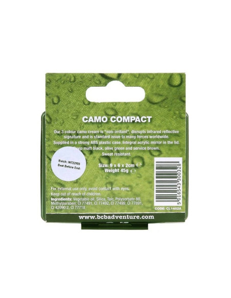 boite compacte 3 creme maquillage camo woodland bcb camouflage