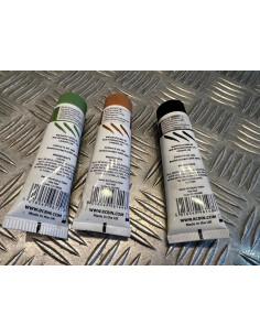 bcb 3 tube crème maquillage camo de 30 g camouflage vert noir et marron 2