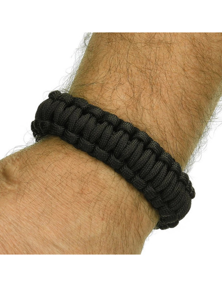 Bcb bracelet paracord 23 cm noir avec boucle neuf