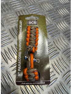 Bcb bracelet paracord 23 cm orange avec boucle neuf