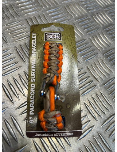 Bcb bracelet paracord 23 cm orange avec boucle neuf