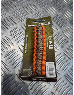 Bcb bracelet paracord 23 cm orange avec boucle neuf 2