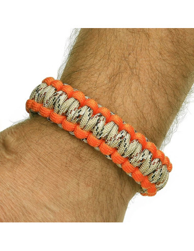 Bcb bracelet paracord 23 cm orange avec boucle neuf