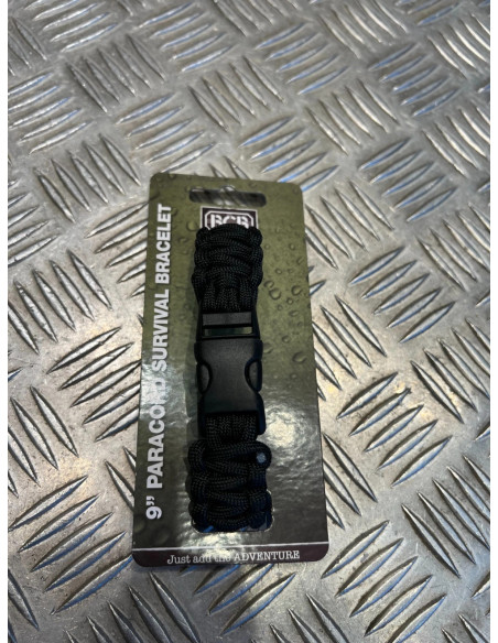Bcb bracelet paracord 23 cm noir neuf