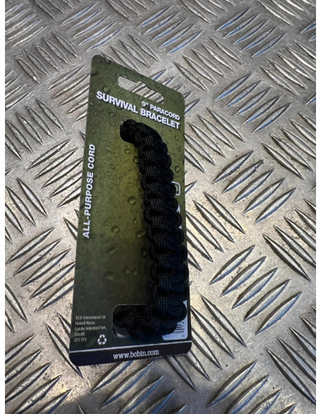 Bcb bracelet paracord 23 cm noir neuf