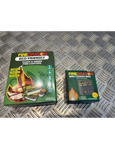 mini rechaud cuiseur bcb fire dragon mk2 avec 12 combustible