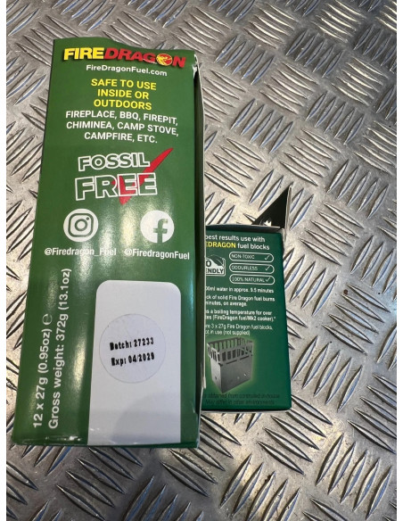 mini rechaud cuiseur bcb fire dragon mk2 avec 12 combustible