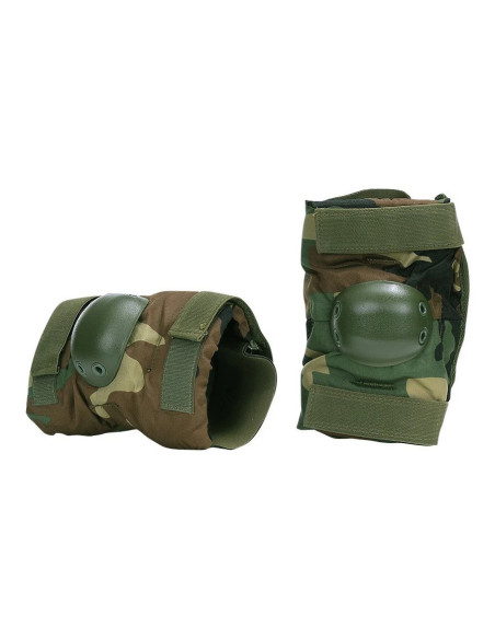 Kit coudieres de protection en neoprene camo woodland 101 inc neuf