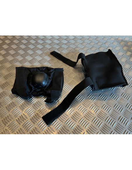 kit coudieres de protection en neoprene noir 101 inc neuf