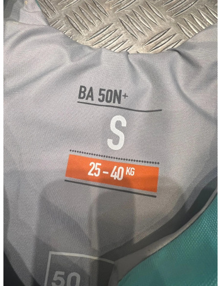 gilet sauvetage decathlon aide a la flottabilite ba 50n+ taille s de 25 a 40kgs