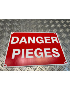 Panneau danger pieges akilux 26 x 20cm