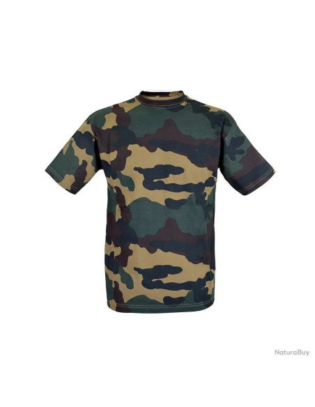 t-shirt camouflage ce en coton taille s ducatillon