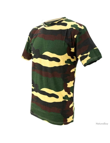 t-shirt camouflage ce en coton taille s ducatillon